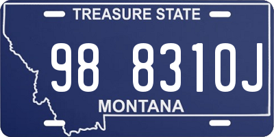 MT license plate 988310J