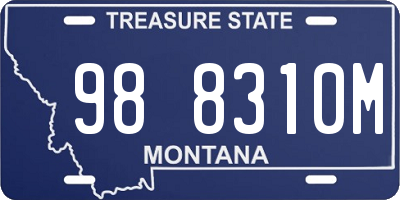 MT license plate 988310M