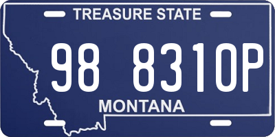 MT license plate 988310P