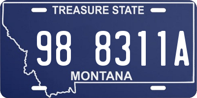 MT license plate 988311A