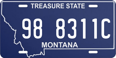 MT license plate 988311C
