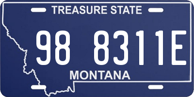 MT license plate 988311E