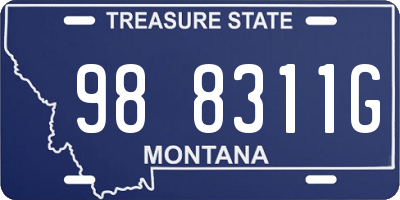 MT license plate 988311G