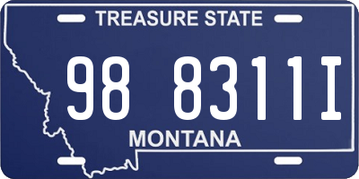 MT license plate 988311I