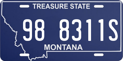 MT license plate 988311S