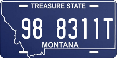 MT license plate 988311T