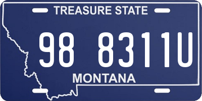 MT license plate 988311U
