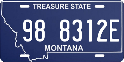 MT license plate 988312E