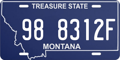 MT license plate 988312F