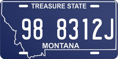 MT license plate 988312J