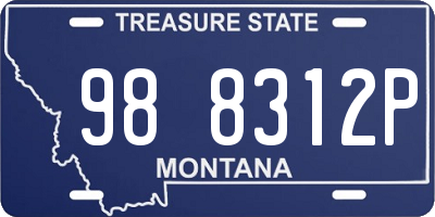 MT license plate 988312P