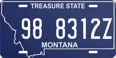MT license plate 988312Z
