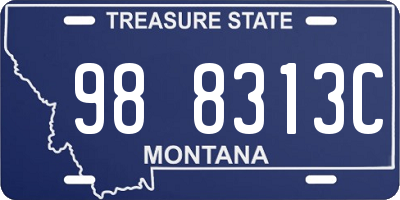MT license plate 988313C