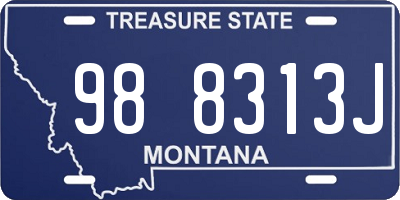 MT license plate 988313J