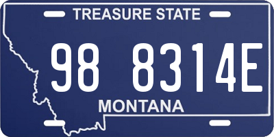 MT license plate 988314E