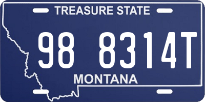 MT license plate 988314T