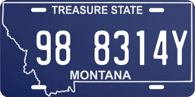 MT license plate 988314Y