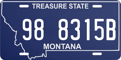 MT license plate 988315B