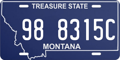 MT license plate 988315C