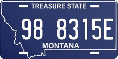 MT license plate 988315E