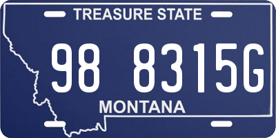 MT license plate 988315G