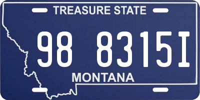 MT license plate 988315I