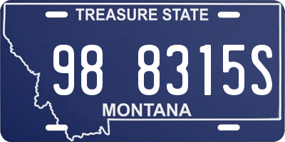 MT license plate 988315S