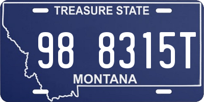 MT license plate 988315T