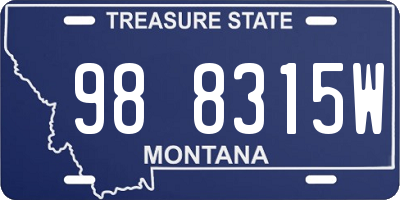 MT license plate 988315W