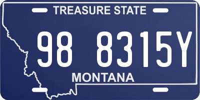 MT license plate 988315Y
