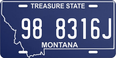 MT license plate 988316J