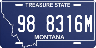 MT license plate 988316M