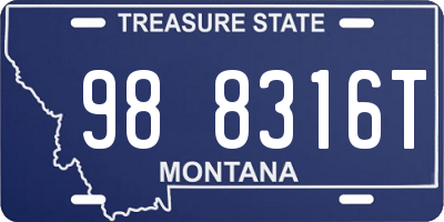 MT license plate 988316T