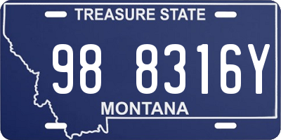 MT license plate 988316Y