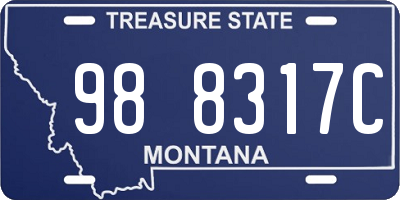 MT license plate 988317C
