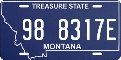MT license plate 988317E