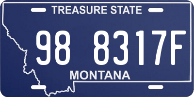 MT license plate 988317F