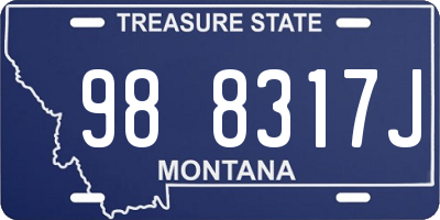 MT license plate 988317J
