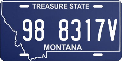 MT license plate 988317V
