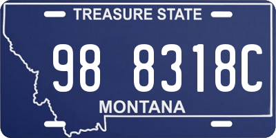 MT license plate 988318C