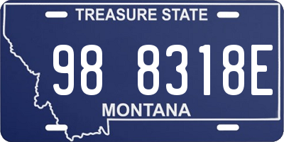 MT license plate 988318E