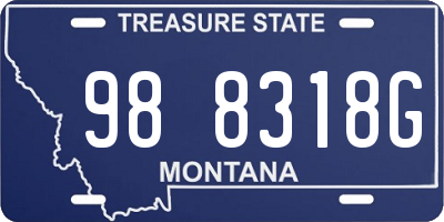 MT license plate 988318G