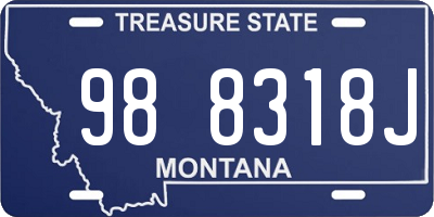 MT license plate 988318J