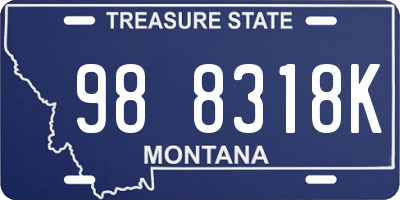 MT license plate 988318K