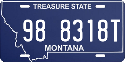 MT license plate 988318T