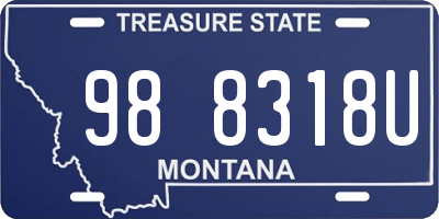 MT license plate 988318U