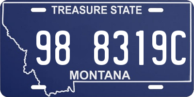 MT license plate 988319C