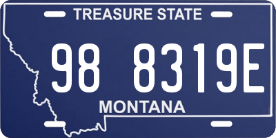 MT license plate 988319E
