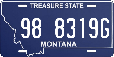 MT license plate 988319G