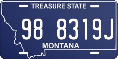 MT license plate 988319J